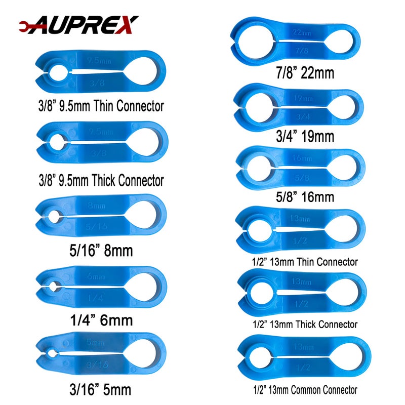 AUPREX 11 PCS AC/Fuel Line Disconnect Removal Tool Set for Ford and Others  Transmission Oil Cooler Line Quick Disconnect Kit from 3/16 to 7/8 Inch - Image 2